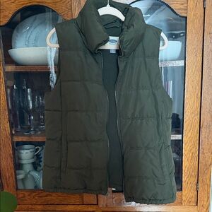 Old Navy Dark Green Quilted Vest